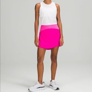 Lululemon POW pink high rise run skort